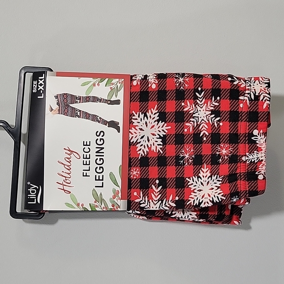 lildy Pants - Holiday Christmas Fleece Leggings L/XXL
